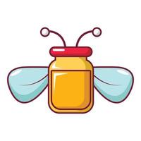 icône de pot de miel, style cartoon vecteur