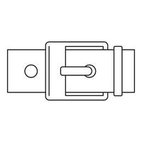 icône de boucle carrée, style de contour vecteur