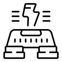 vecteur de contour d'icône d'exercice rapide. salle de sport