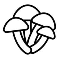 vecteur de contour d'icône de champignon shiitake. champignons chinois