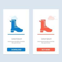 activité chaussure de course printemps bleu et rouge télécharger et acheter maintenant modèle de carte de widget web vecteur
