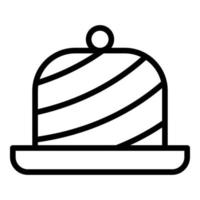 vecteur de contour d'icône de gâteau de gelée. nourriture australienne