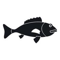 icône de poisson, style simple vecteur