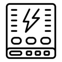 vecteur de contour d'icône de banque d'alimentation pour ordinateur portable. solaire électrique