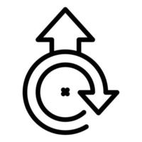 vecteur de contour d'icône de compétence d'engrenage. mission principale