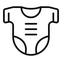 vecteur de contour d'icône de tissu de bébé. enfant nouveau-né