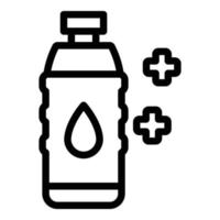 vecteur de contour d'icône de régime de bouteille d'eau. énergie métabolique