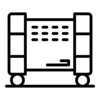 vecteur de contour d'icône de radiateur chaud. convecteur