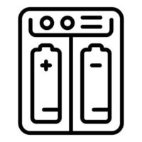 vecteur de contour d'icône de batterie de vape de charge. fumée électronique
