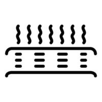 vecteur de contour d'icône de chauffage. radiateur électrique