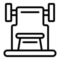 vecteur de contour d'icône de banc. équipement de gym