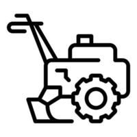 vecteur de contour d'icône multiculteur. machine agricole
