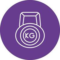 conception d'icône créative kettlebell vecteur