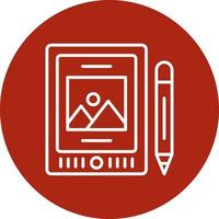 conception d'icônes créatives pour tablette à stylet vecteur