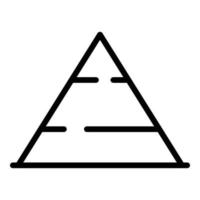vecteur de contour d'icône de pyramide de désert. l'Egypte ancienne