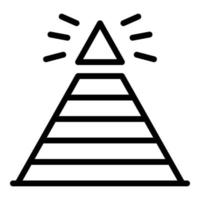 vecteur de contour d'icône de pyramide de cheops. ancien Caire