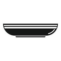 vecteur simple d'icône de plaque de déjeuner. plat de dîner