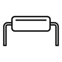 vecteur de contour d'icône de diode électronique. composant électrique