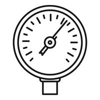 vecteur de contour d'icône de manomètre d'air. Pression du gaz