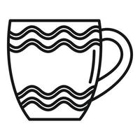 vecteur de contour d'icône de tasse vide. tasse chaude