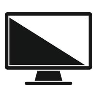 vecteur simple d'icône de moniteur de télévision. écran d'ordinateur