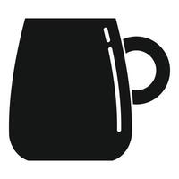 vecteur simple d'icône de tasse de cafétéria. tasse chaude