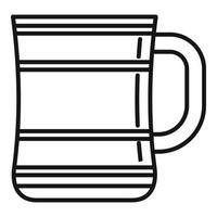 vecteur de contour d'icône de tasse. tasse de café