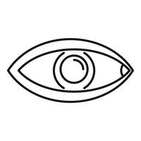 vecteur de contour d'icône de globe oculaire. vue oeil