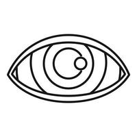 vecteur de contour d'icône d'emblème d'oeil. voir le pictogramme