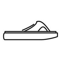 vecteur de contour d'icône de sandale romaine. pantoufle d'été