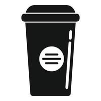 pour aller vecteur simple d'icône de tasse de café. café cappuccino