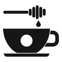vecteur simple d'icône de tasse de thé de miel. boisson chaude