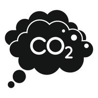 vecteur simple d'icône d'émission de co2. climat mondial