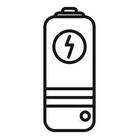 vecteur de contour d'icône de batterie d'énergie écologique. catastrophe mondiale