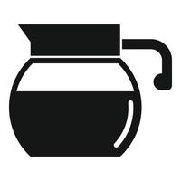 vecteur simple d'icône de pot de café. boisson chaude