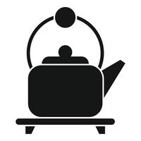 vecteur simple d'icône de bouilloire à thé. eau chaude
