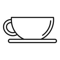 vecteur de contour d'icône de tasse de thé d'agrumes. boisson chaude