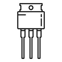 vecteur de contour d'icône de diode de tension. régulateur électrique