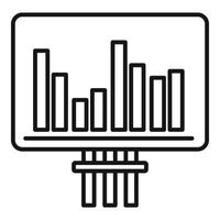 vecteur de contour d'icône de comparaison de graphique. comparer les affaires