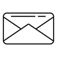 vecteur de contour d'icône d'enveloppe de correspondance. lettre de courrier