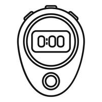 vecteur de contour d'icône de compte à rebours. chronomètre