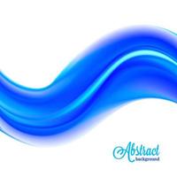 arrière-plan flou abstrait avec vague bleue qui coule vecteur