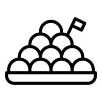 vecteur de contour d'icône de pyramide de croquette. pomme de terre hollandaise
