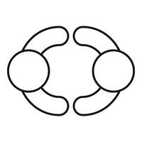 vecteur de contour d'icône de partenariat de confiance. partenaire de travail