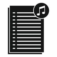 vecteur simple d'icône de liste de lecture de podcast. chanson de musique