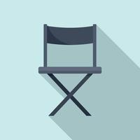 vecteur plat d'icône de chaise de directeur de film. film de cinéma