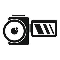 vecteur simple d'icône de caméscope domestique. caméra vidéo