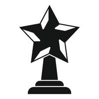 vecteur simple d'icône de trophée d'étoile. prix du gagnant