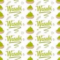 modèle sans couture avec wasabi, pour la décoration vecteur