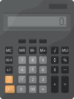 une illustration avec l'image d'une calculatrice scolaire. calculatrice de bureau. machine à calculer. illustration vectorielle isolée sur fond blanc vecteur